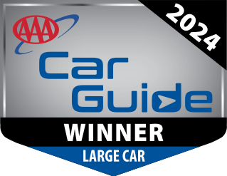 Winner badge for the Midsize category in the 2023 AAA Car Guide