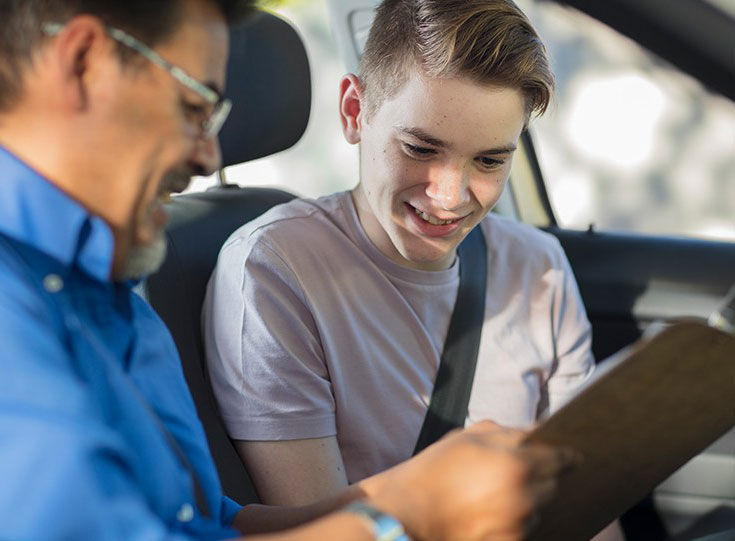 Teen driver and instructor