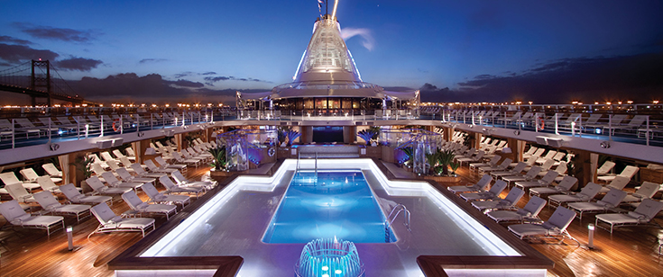 View of pool on Oceania cruise ship