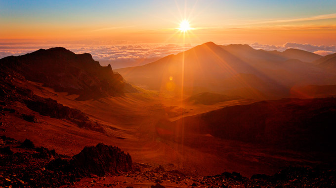 Sunrise seen from Haleakala National Park