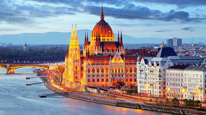 The Hungarian Parliament Building on the Danube