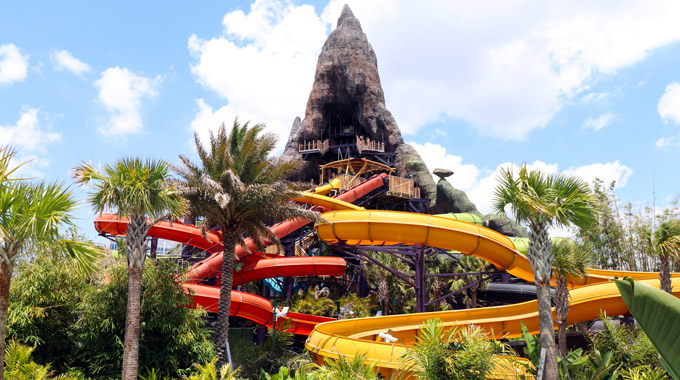 Exterior view of the Punga Racers water slides