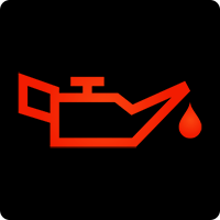 Oil pressure dashboard light red icon