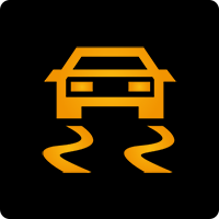 Traction control indicator light yellow icon