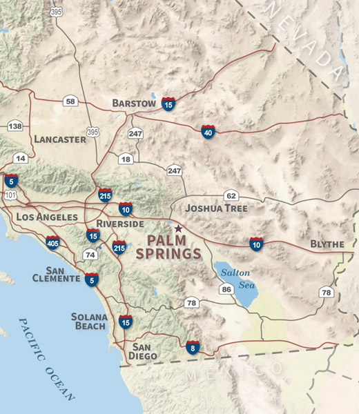 Map Of Palm Springs Area Of California Printable Sout - vrogue.co