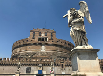 Statue in front of the Castel Sant'Angelo
