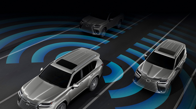 Blind-spot warning (BSW) uses lit icons in a vehicle’s side-view mirrors to alert drivers to the presence of vehicles on either side of their vehicle. | Photo courtesy Lexus.