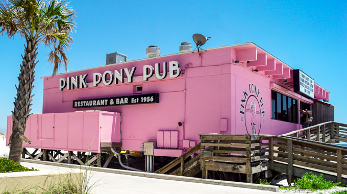 Pink Pony Pub exterior.