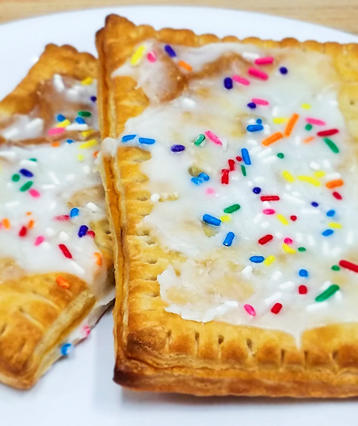 Toaster pastries with sprinkles at BuzzCatz Coffee & Sweets.