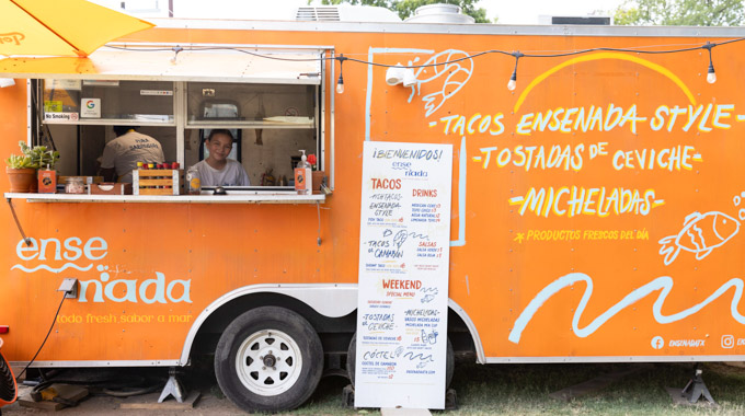 Ensenada food truck, open for business.