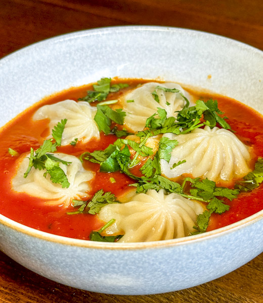 Roots Indian Bistro vindaloo dumplings.