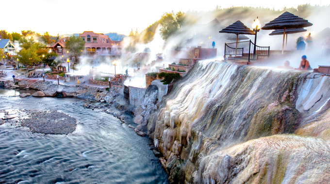 Steamy pools beckon guests at Colorado’s The Springs Resort. | Photo courtesy The Springs Resort