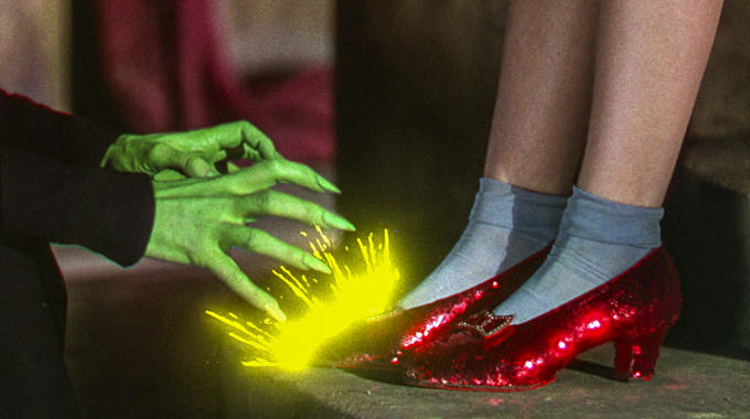 'The Wizard of Oz' ruby slippers. 