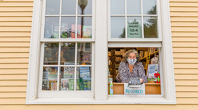 The Flying Pig Bookstore in Shelburne, Vermont, offers a pickup window.