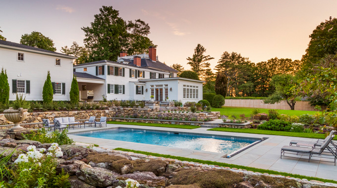 Cranberry Meadow Farm exterior with pool.