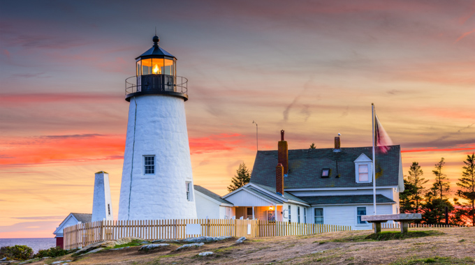 Pemaquid Point Lighthouse is the featured site on Maine’s State Quarter. | Photo by Kovcs/stock.adobe.com
