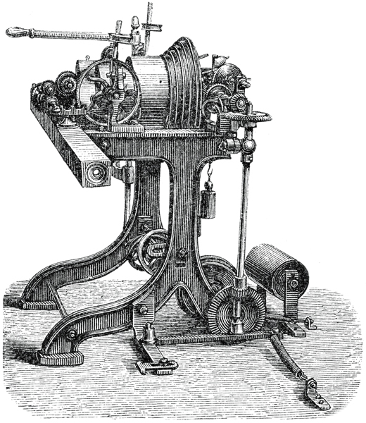 Illustration of a vintage machine from the American Precision Museum