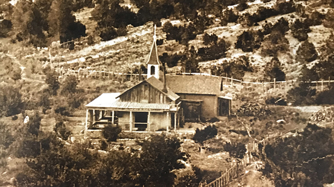 Original chapel at Bishop’s Lodge. | Photo by Bishop’s Lodge, Auberge Resorts Collection