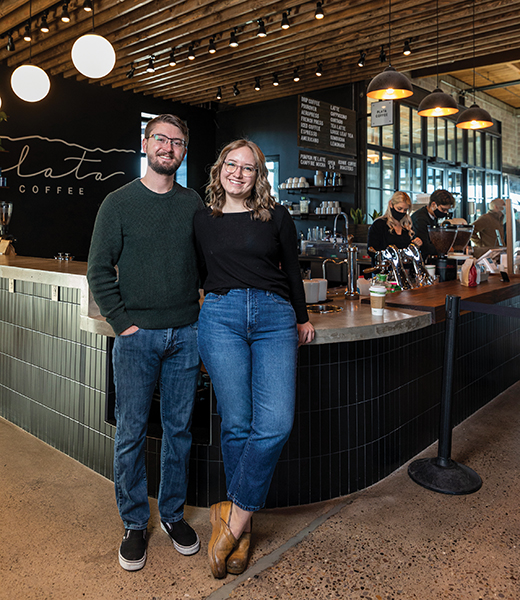 Aaron Ketner and Rose Kerkmans, owners of Plata Coffee. | Photo by Gabriella Marks