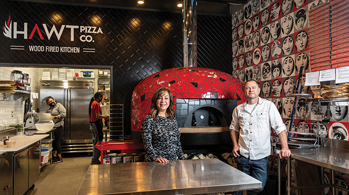Felicia Meyer and Seth Beckley, co-owners of HAWT Pizza. | Photo by Gabriella Marks