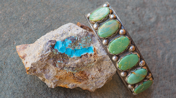 Shop for turquoise jewelry along the famed Turquoise Trail. | Photo by Steve Larese