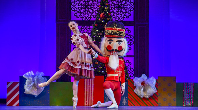 Clevland Ballet dancer with the Nutcracker.