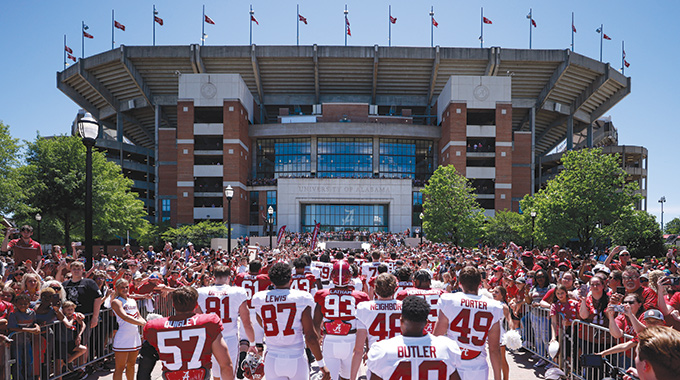 University of Alabama's Walk of Champions.