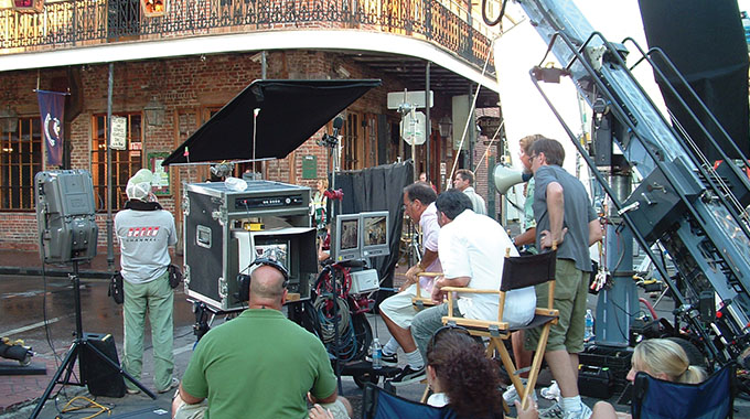 A film crew shooting in the French Quarter of New Orleans. | Photo Louisiana Entertainment