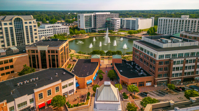 Aerial view of Newport News.
