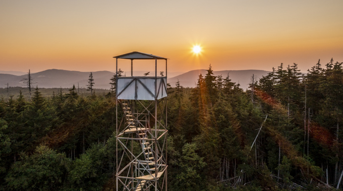 Bad Knob overlook watchtower. 