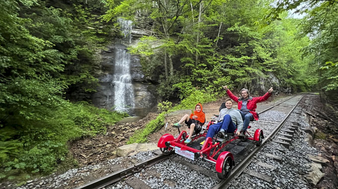 Rail Explorers rail bike excursion.